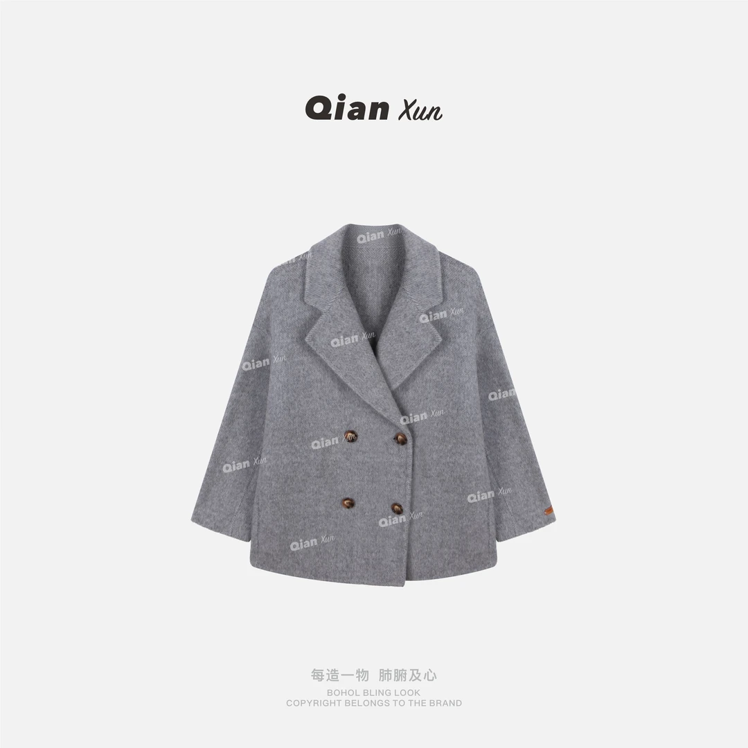 【千寻严选】秋冬休闲小众轻奢百搭时尚减龄设计感大衣QXD5DY8767A