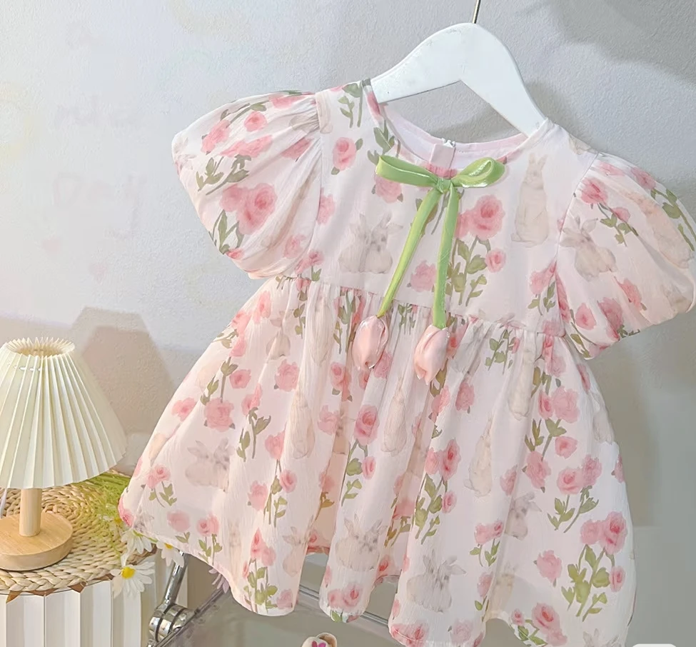 夏季女童套装中大童新款儿童短袖短裤裙子休闲宝宝洋气