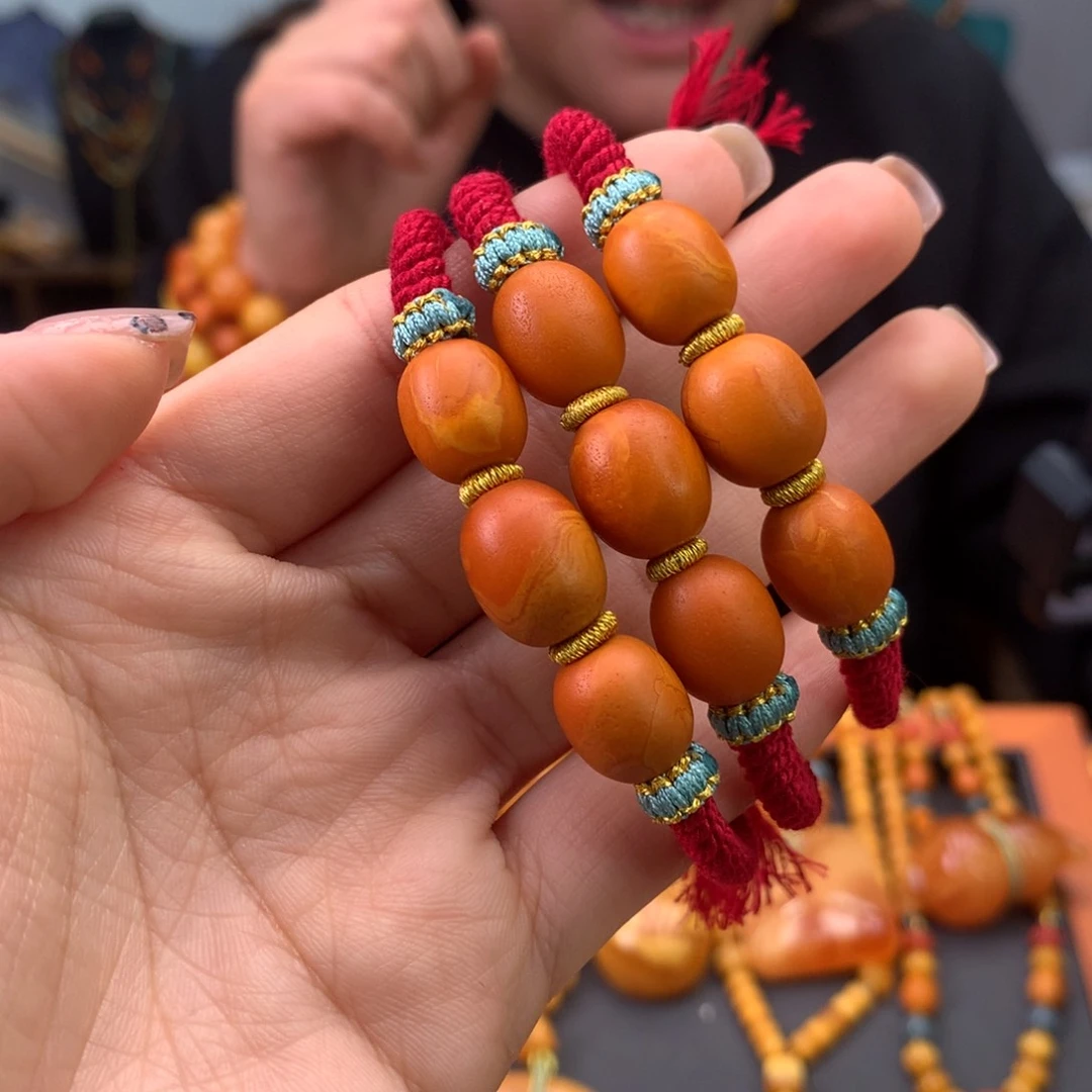 蜜蜡手绳未镶嵌多样性发一