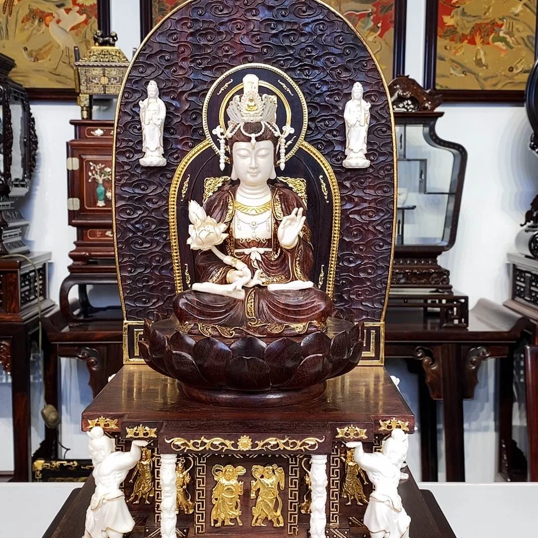 紫檀木类成套家具静*小叶紫檀佛