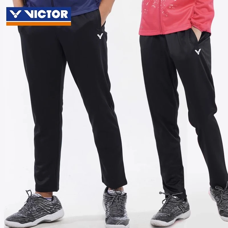 victor胜利秋冬羽毛球服男女款保暖训练运动长裤吸汗透气P-00802