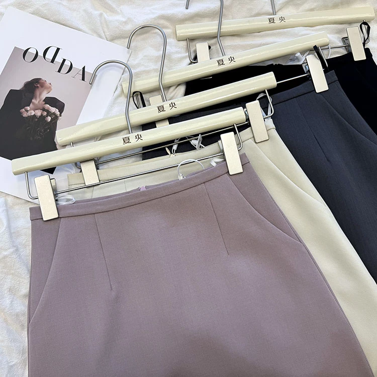 2025春季新款口袋直筒半身裙#5595