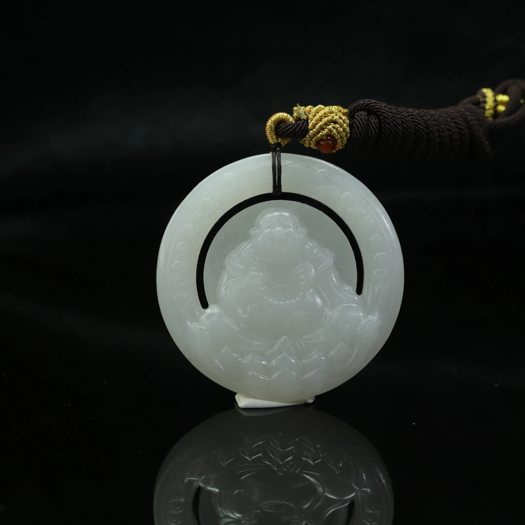 7和田玉羊脂白吊坠/500609保利厦门拍卖
