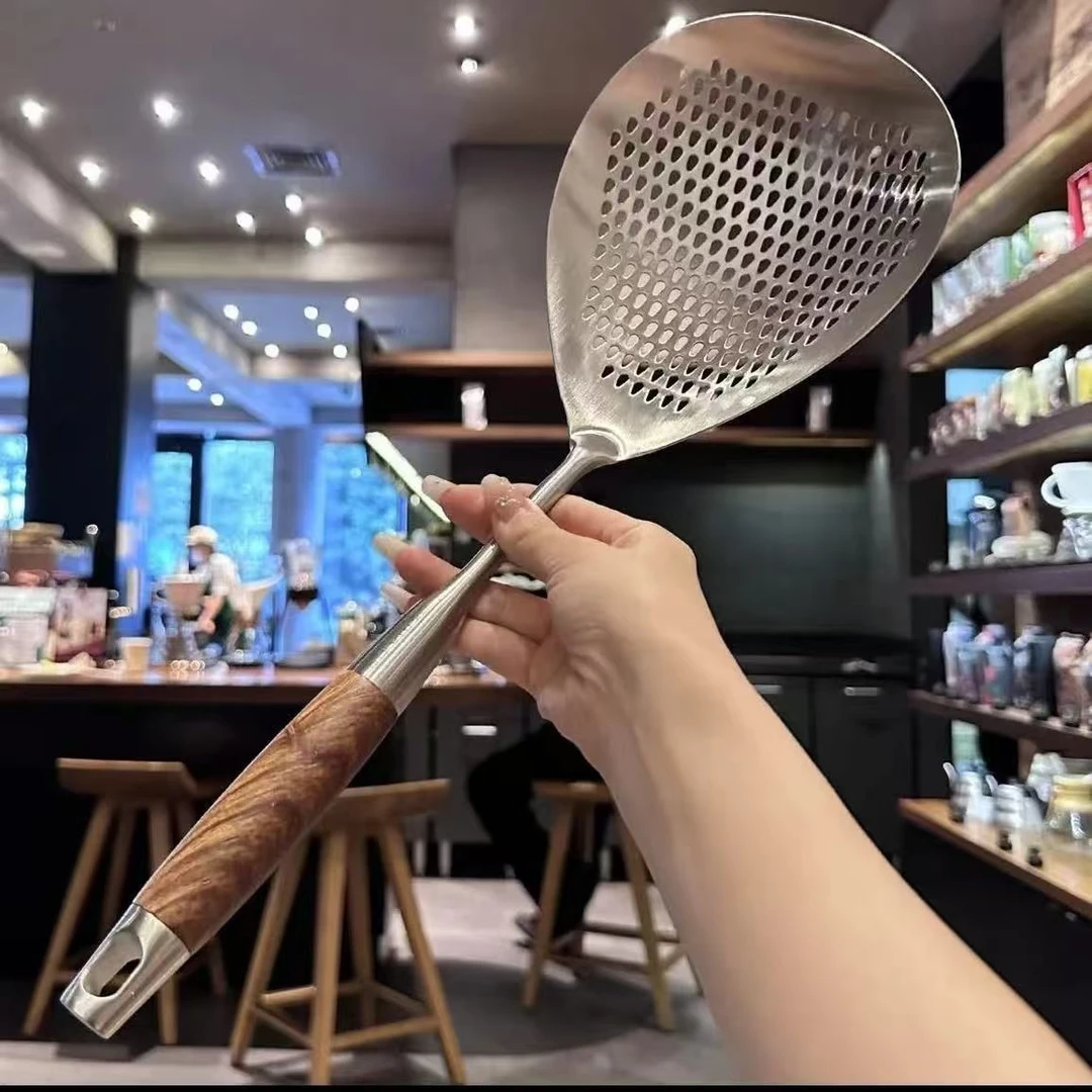 不锈钢漏勺大花椒漏勺捞面条捞饺子漏勺