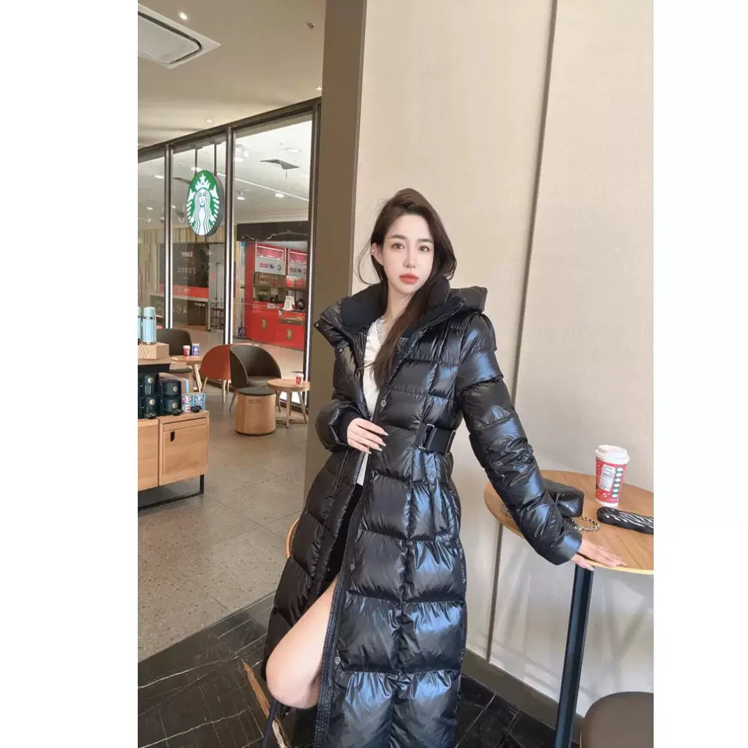 董小姐/黑金长款修身收腰显瘦长款棉服外套（直播间为准）