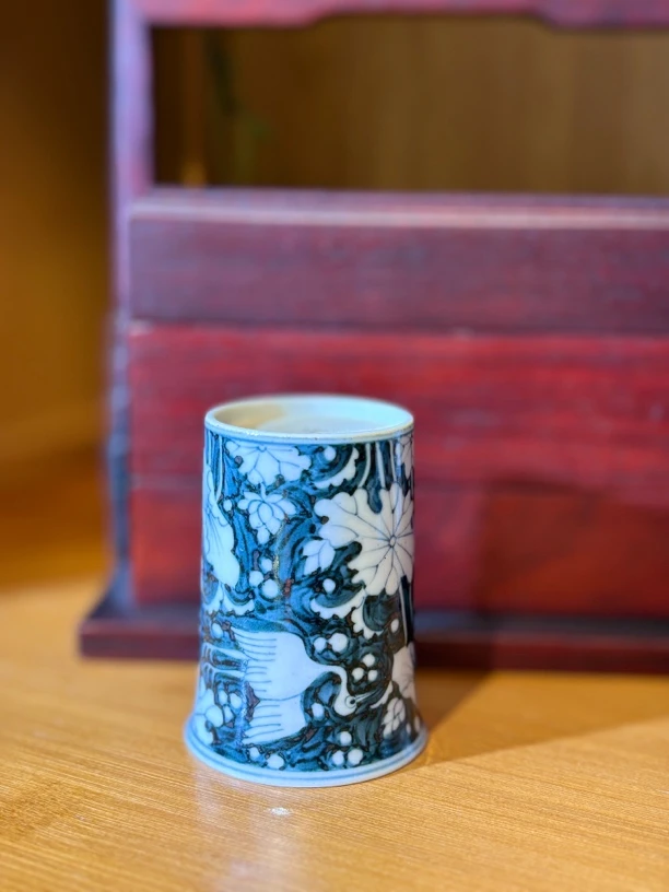 顽古～一鹭莲科纹闻香杯（55毫升）