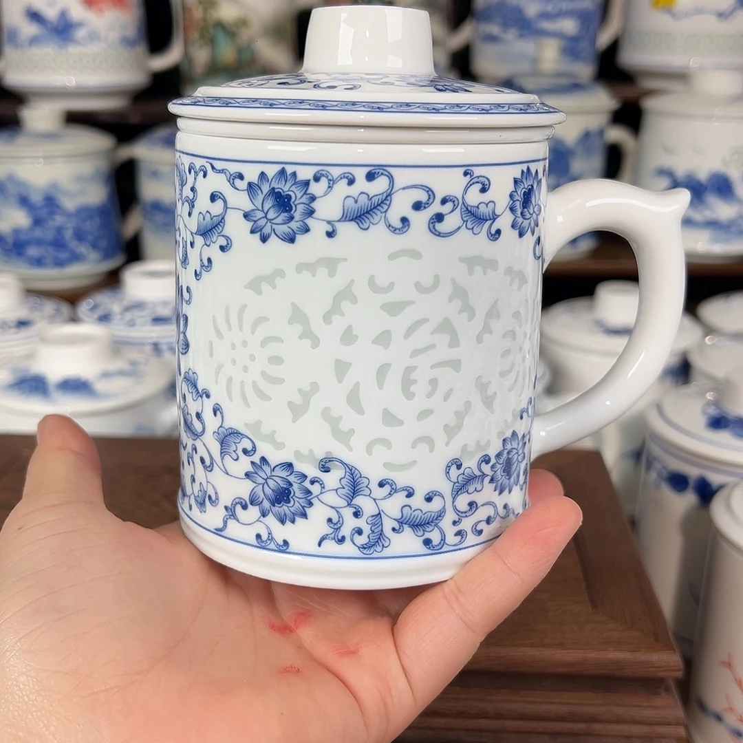 景德镇高温陶瓷办公杯家用