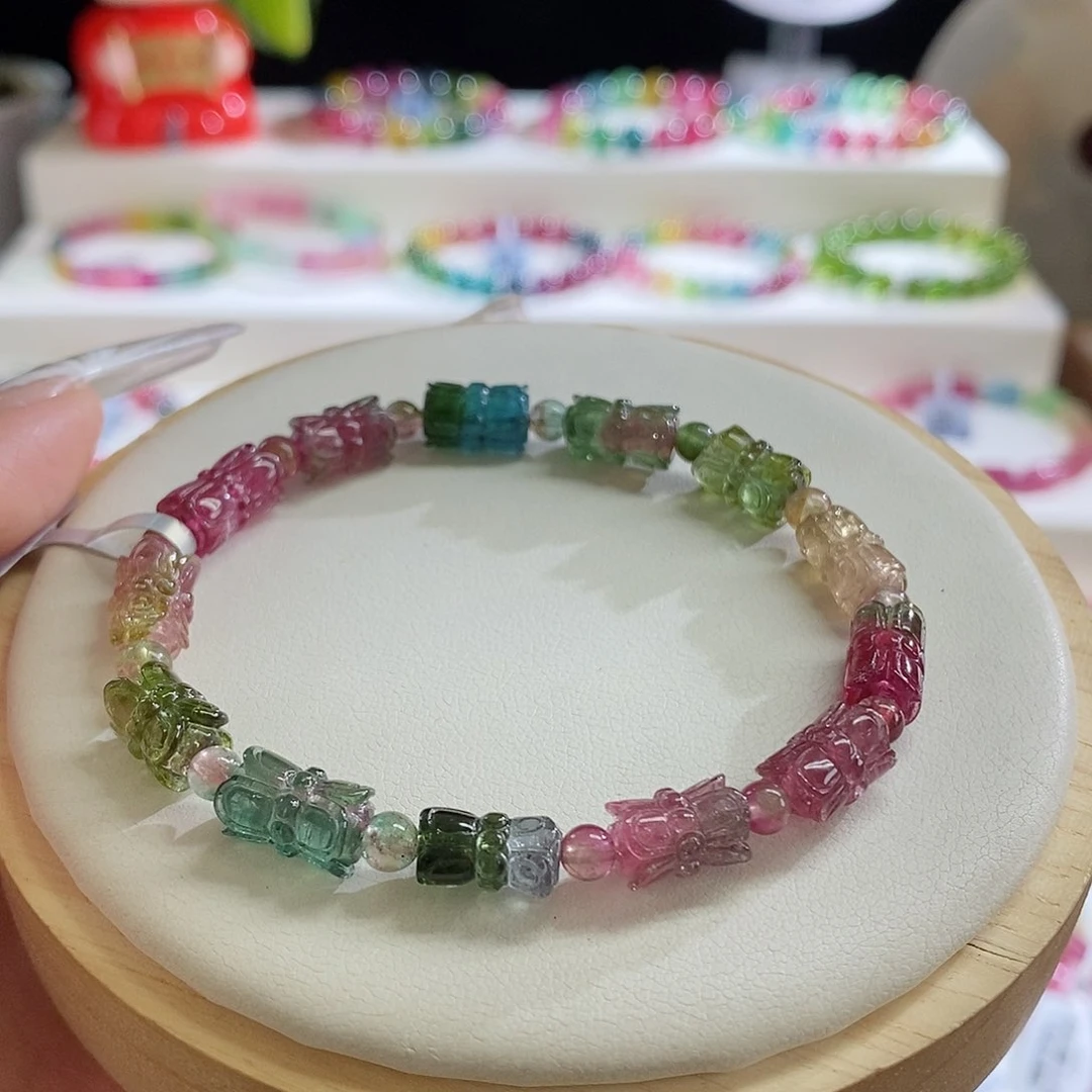 未镶嵌手链碧玺莲花