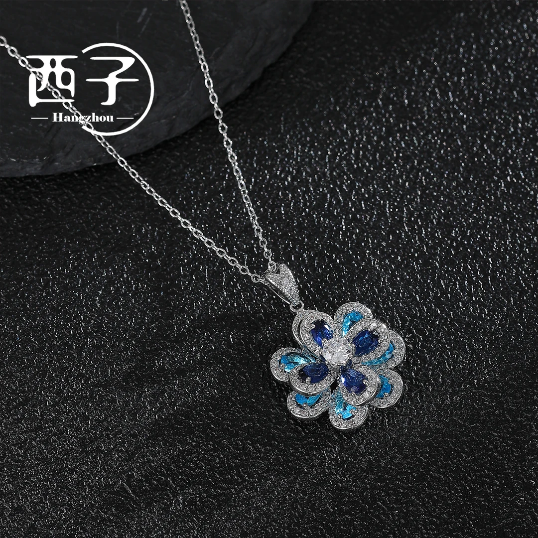 西子饰品高定镀18K金【彼岸花开项链】30岁50岁饰品上档次首饰吊坠