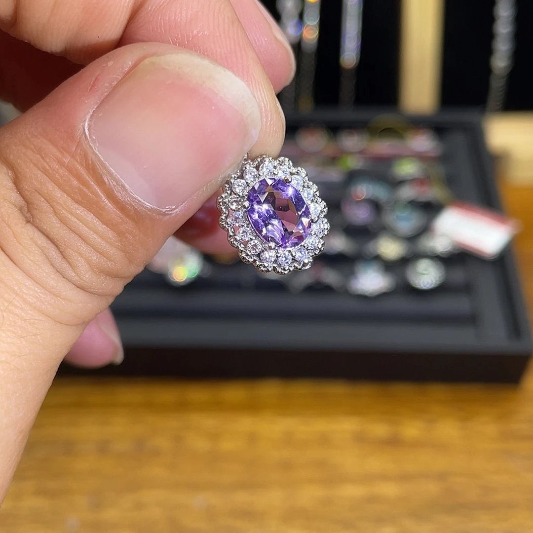 紫晶珠宝半成品未镶嵌