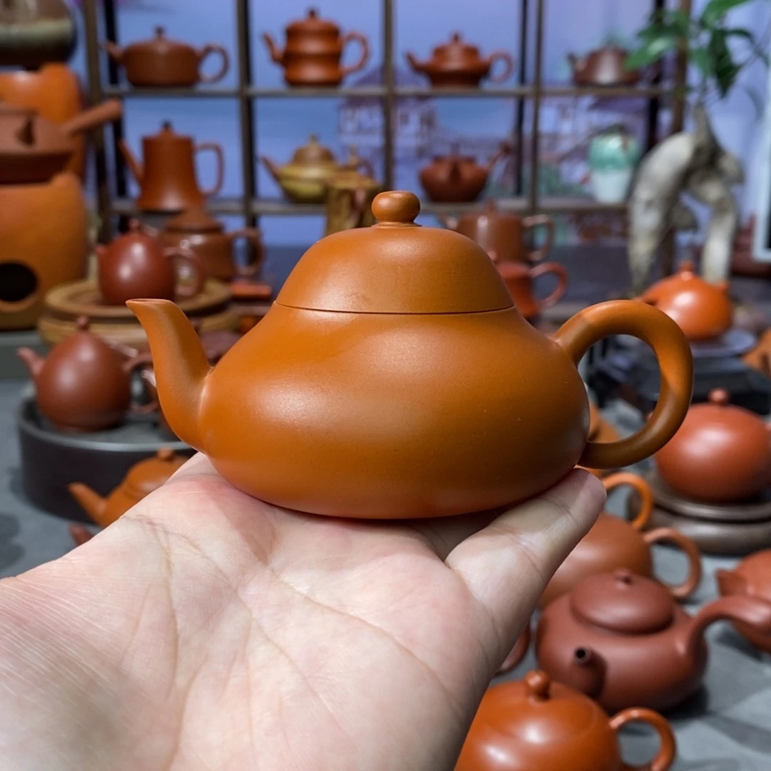 茶壶朱泥陈伟庆鸡蛋黄三弯矮梨105cc