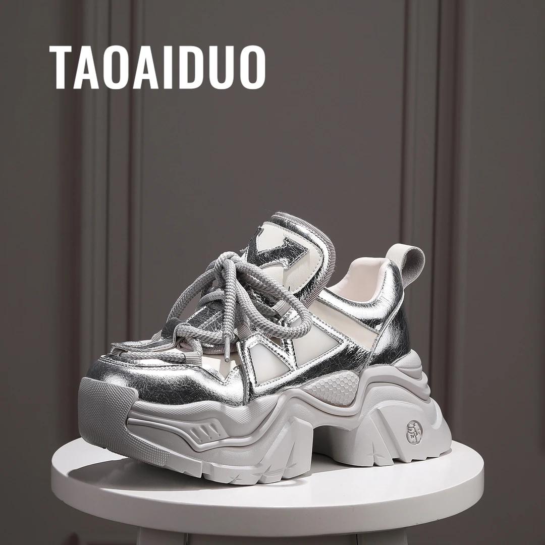 增高8cm时尚百搭厚底系带透气女士ins休闲鞋515-88