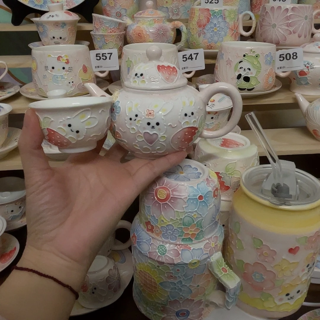 瓷片玉泥茶壶套装322哈哈哈