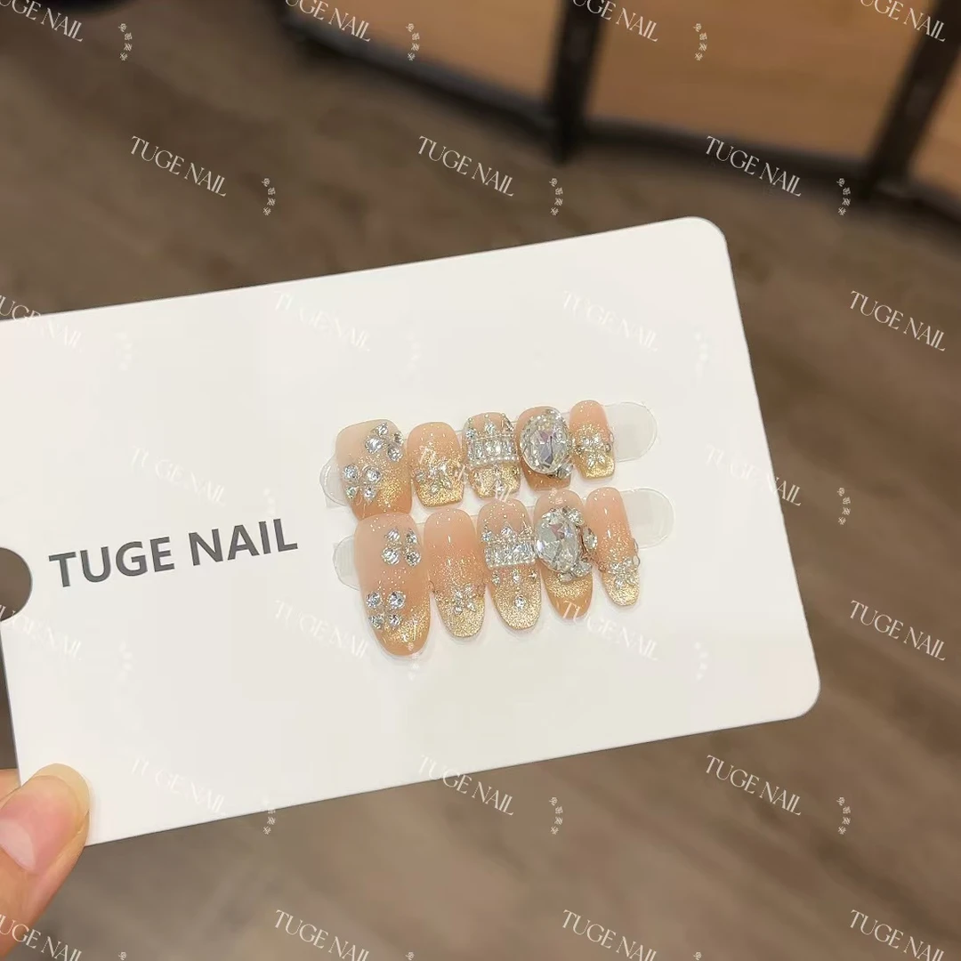 TugeNail“王妃"新款满钻爆闪高定皇冠原创设计穿戴美甲TGN115