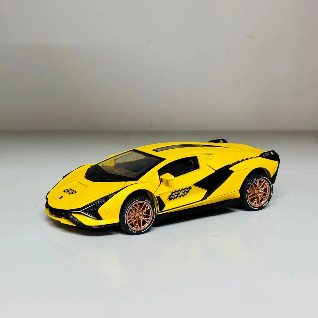 1:32兰博基尼合金声光回力跑车模型四开门