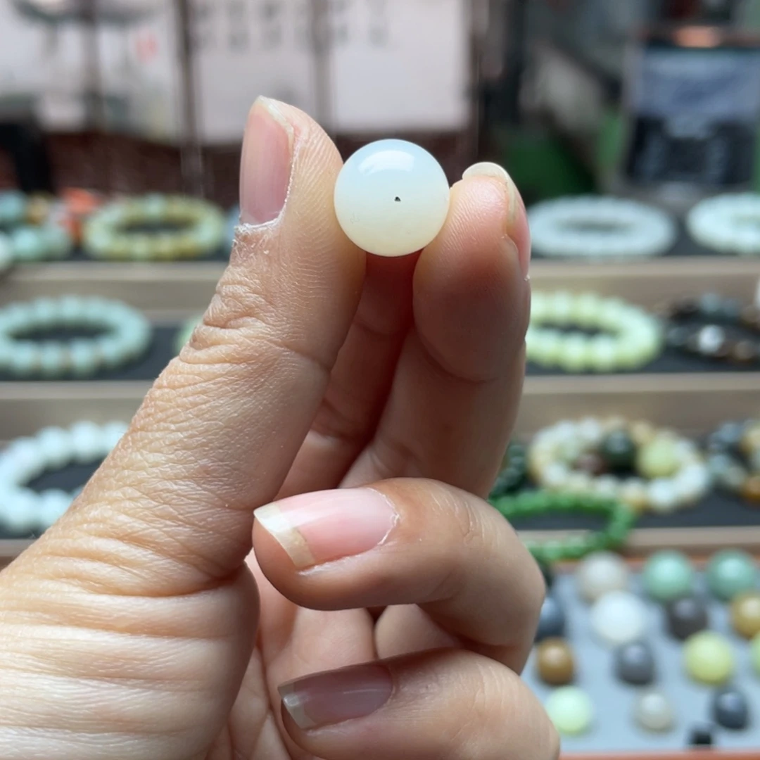 和田玉单珠12未镶嵌