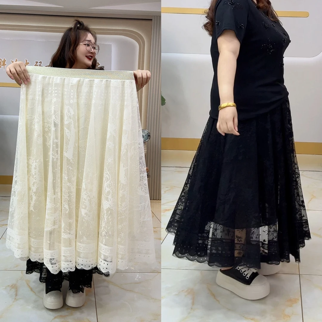8002蕾丝时尚大码半身裙