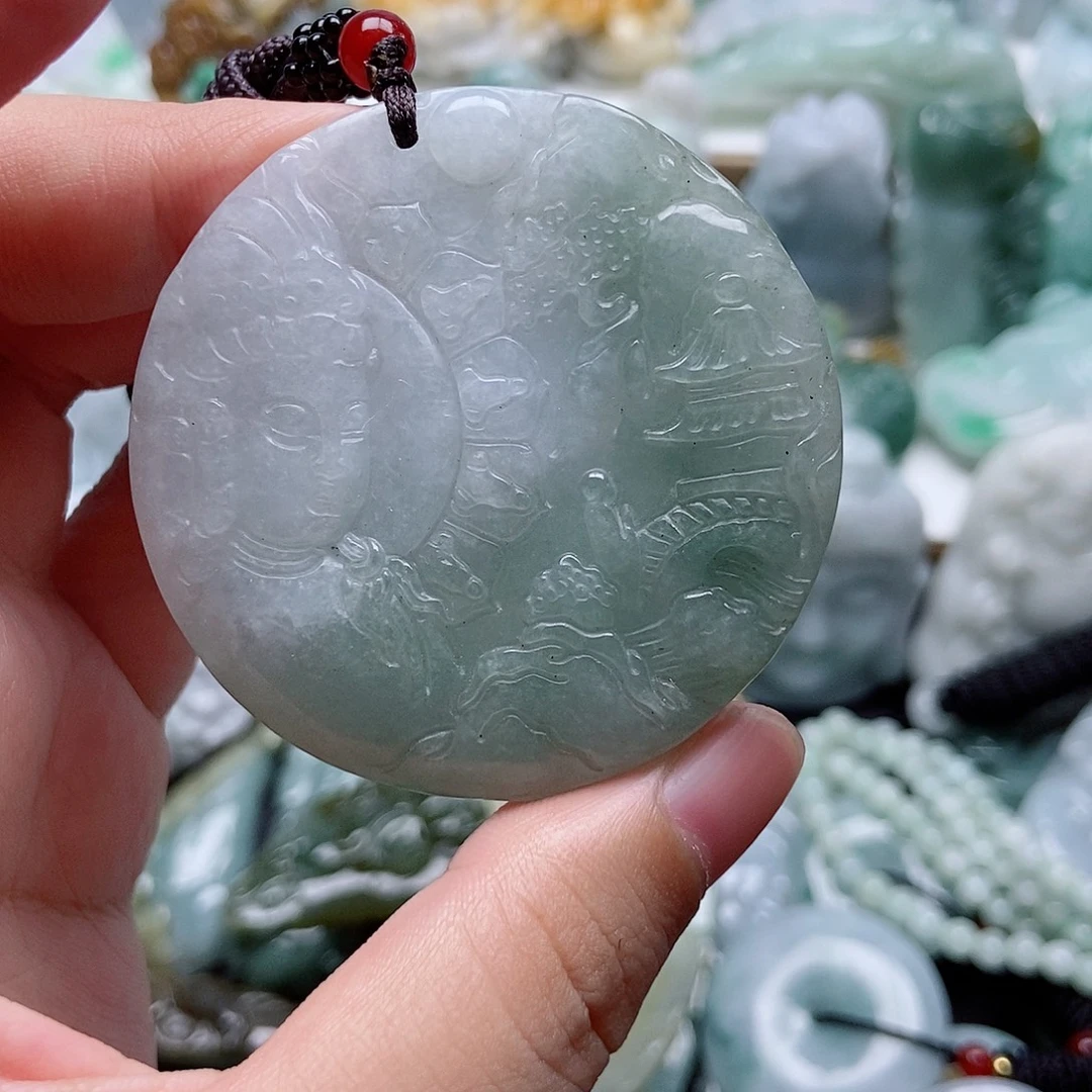 翡翠未镶嵌吊坠(不含链)1