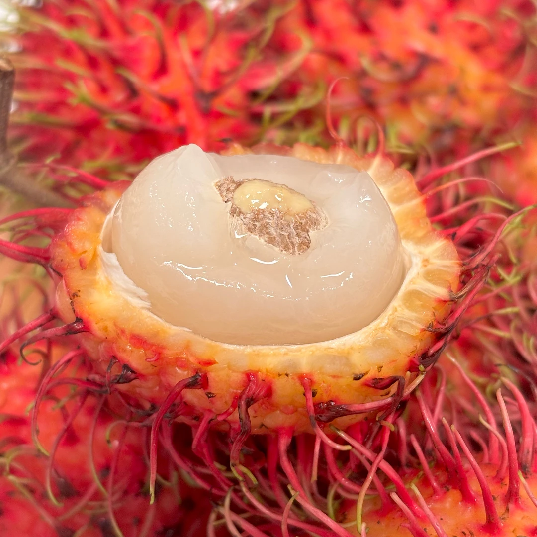 海南保亭老树红毛丹7号纯甜【带枝发货】3斤装起新鲜采摘【果膜不吃