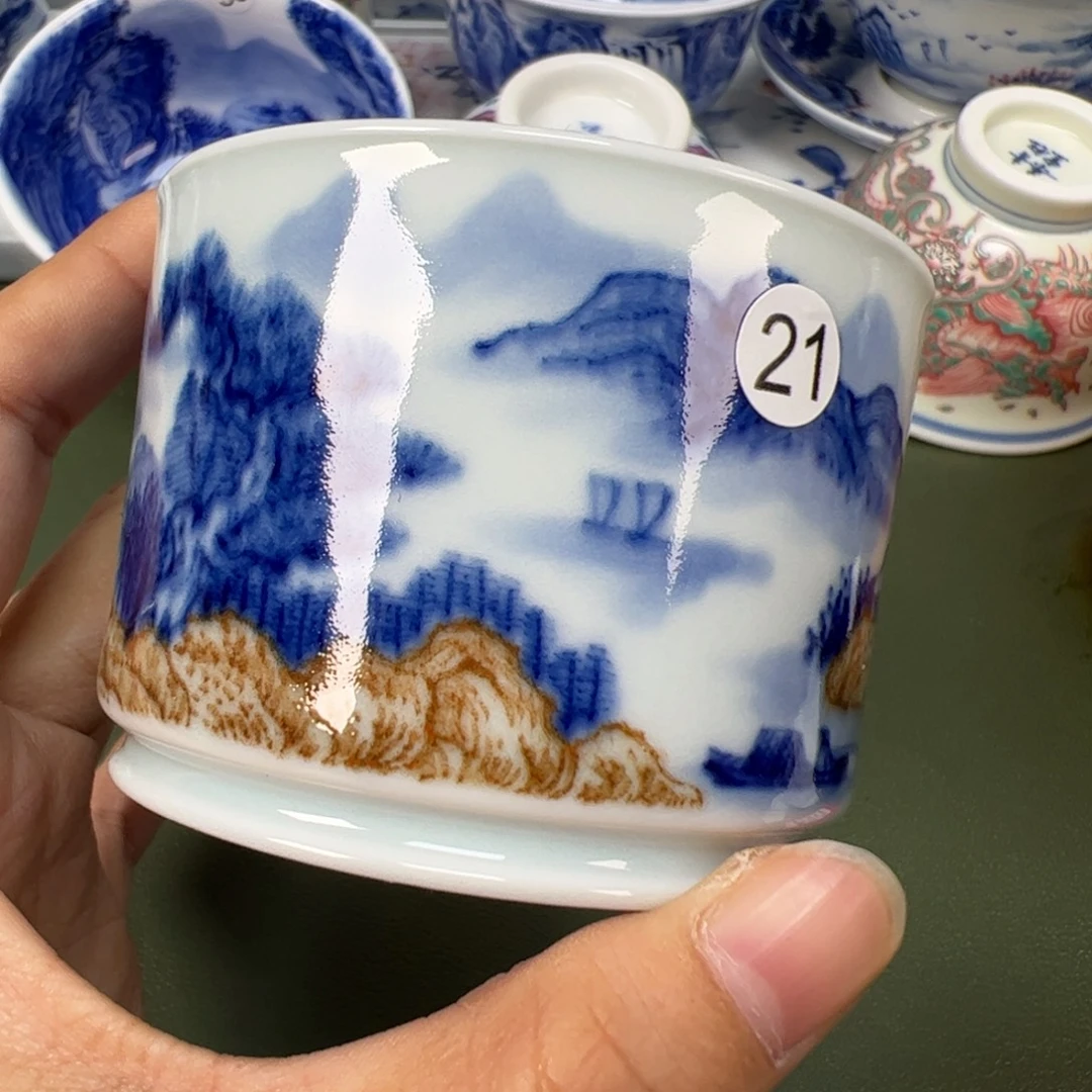 陶瓷景德镇纯手工纯手绘茶具木木21