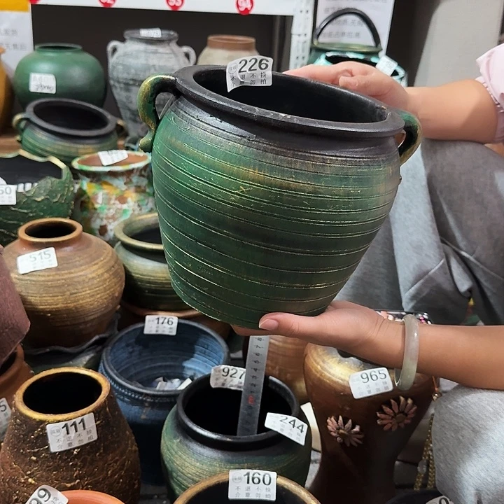 瑕疵金绿双耳226高度20口径20