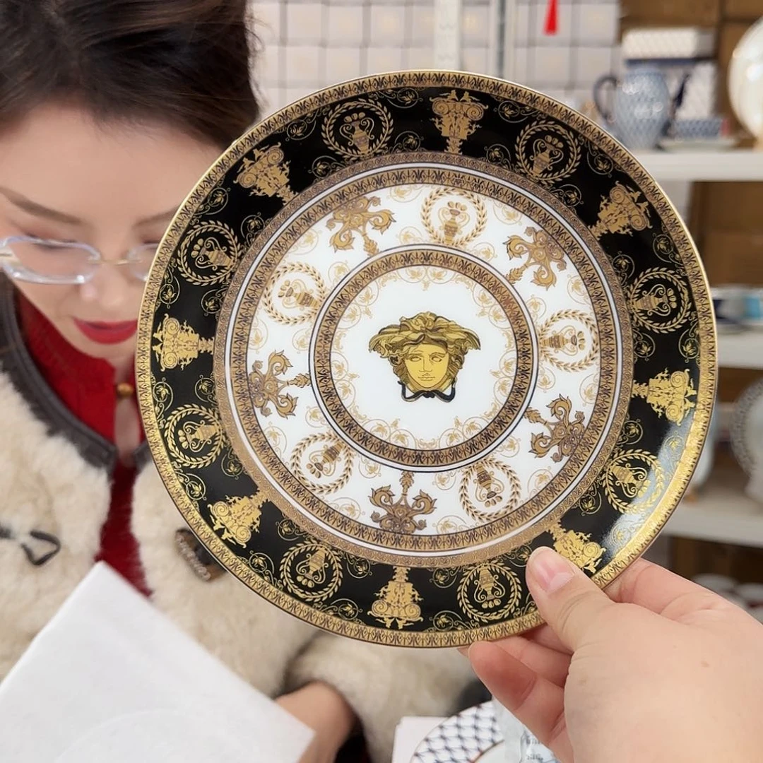 骨瓷高骨瓷8英寸月光盘20cm一个外贸骨瓷