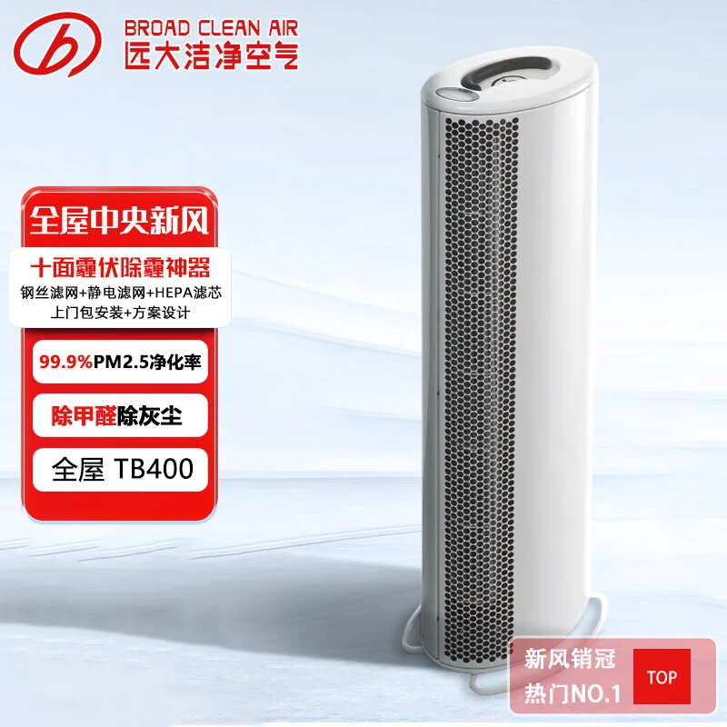 远大空气净化器家用吸浮毛除臭除异味除雾霾灭病菌除甲醛 TB400