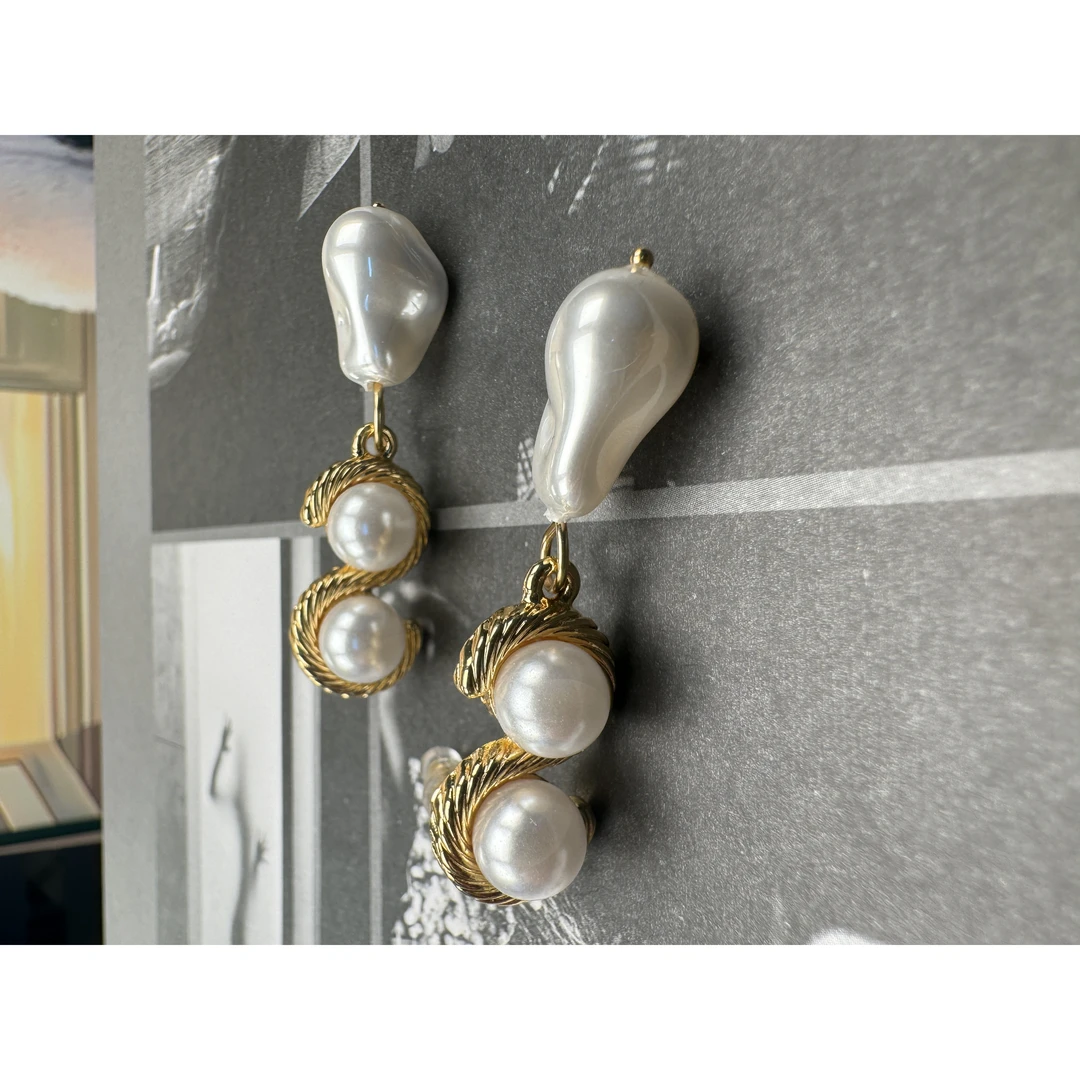 合金树脂耳饰 铜合金高级轻奢小众耳钉ed1662