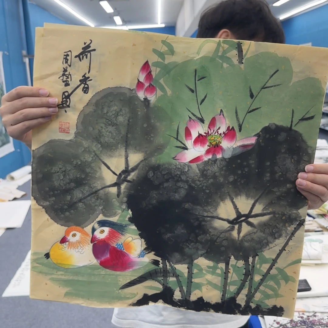 小***子国画绘画作品欣赏展示
