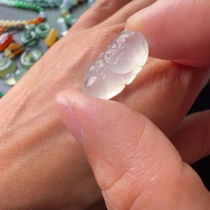 定制翡翠未镶嵌炸光宝宝佛