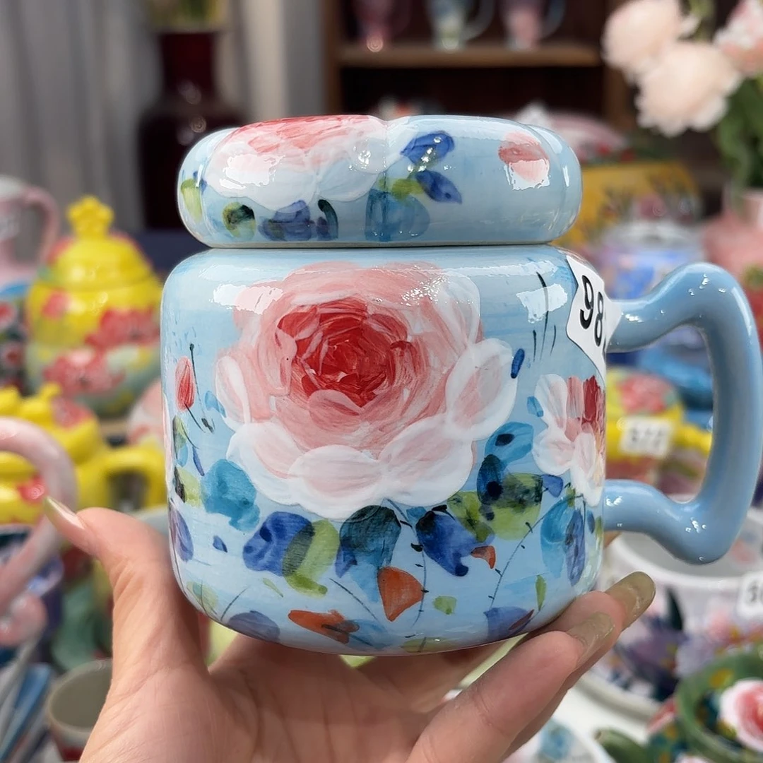 景德镇手绘高温釉下彩陶瓷茶具