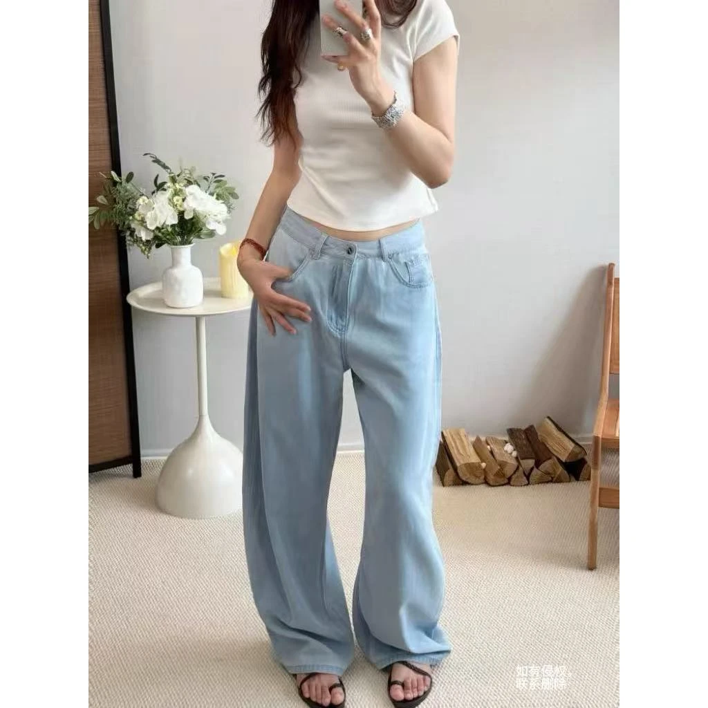 『朱小姐』凉感超薄弯刀牛仔裤 F981