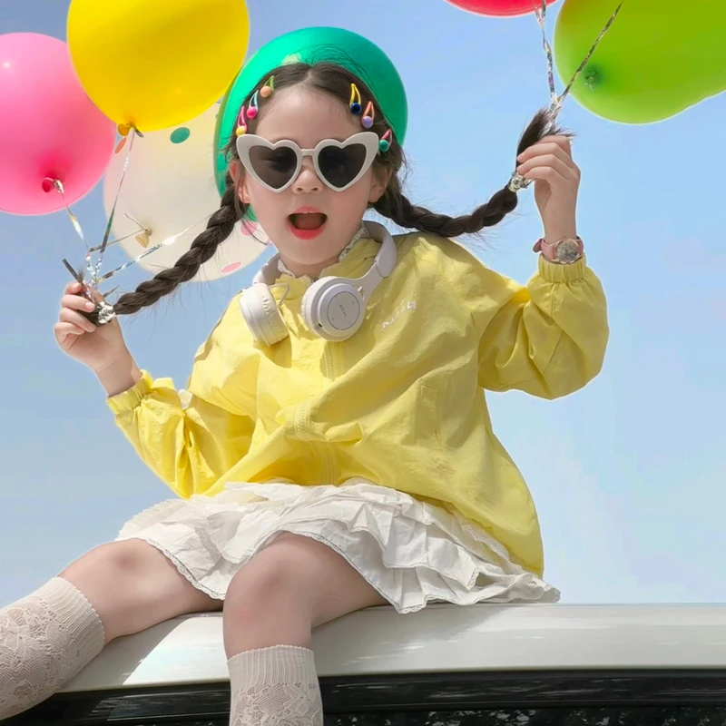 女童透气防晒衣夏季2025新款防晒服儿童薄款夏装女孩洋气防晒外套