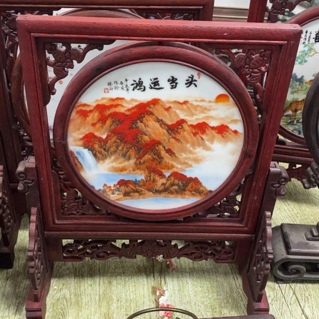 瓷36*30*1景德镇瓷板画柴窑烧制