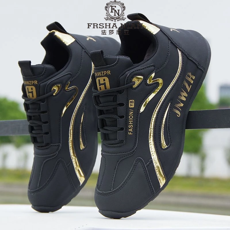 法莎尼亚高档鞋子男春夏季防水小白鞋运动鞋百搭男士软底休闲鞋