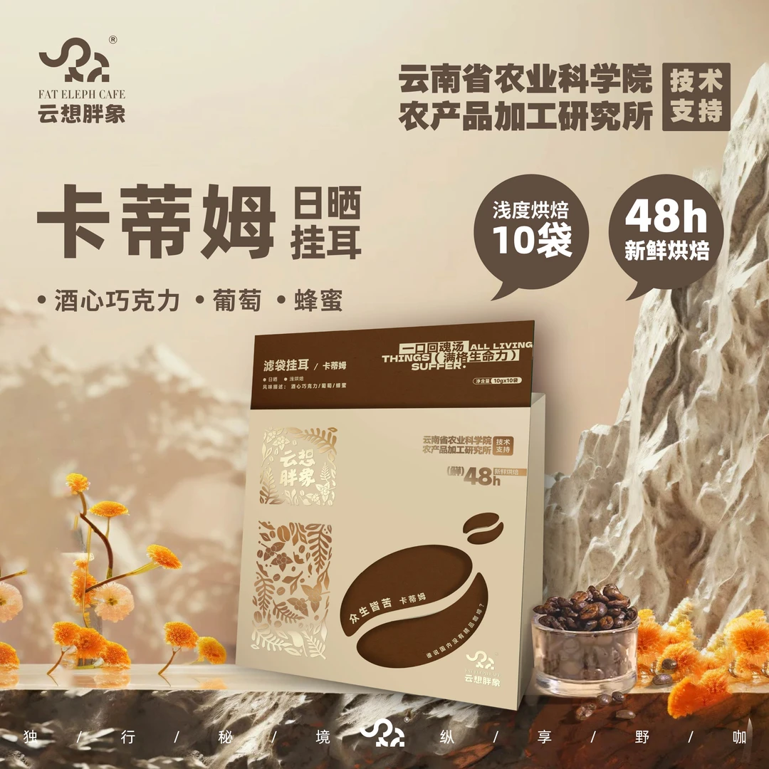 【众生皆苦】卡蒂姆日晒挂耳10袋/盒 浅烘 【酒心巧克力/葡萄/蜂蜜】