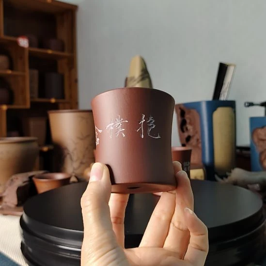宜兴紫砂花盆桌面小花盆
