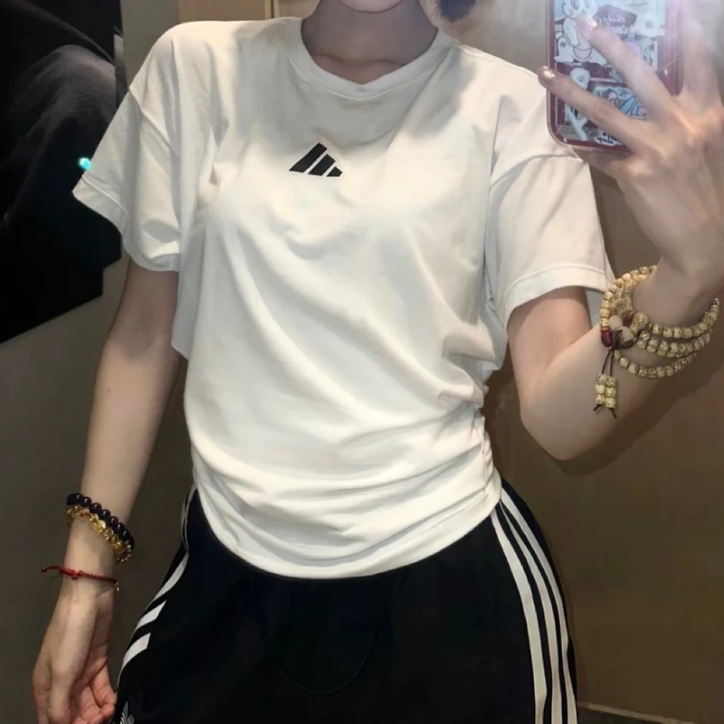adidas/阿迪达斯女款POWER TEE 速干凉爽运动健身短袖T恤JX1194