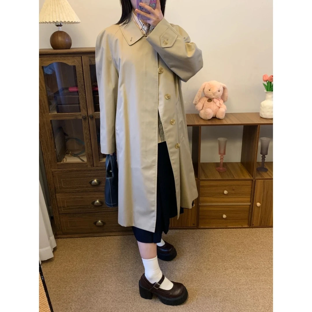 vintage中古/风衣/肩宽40胸围80衣长98/078