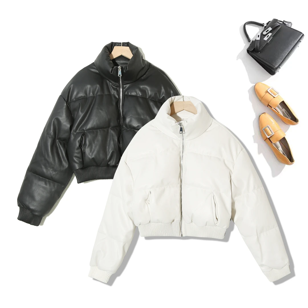 休闲夹克款百搭防风新潮辣妹风女士短款立领保暖棉服秋冬6C137