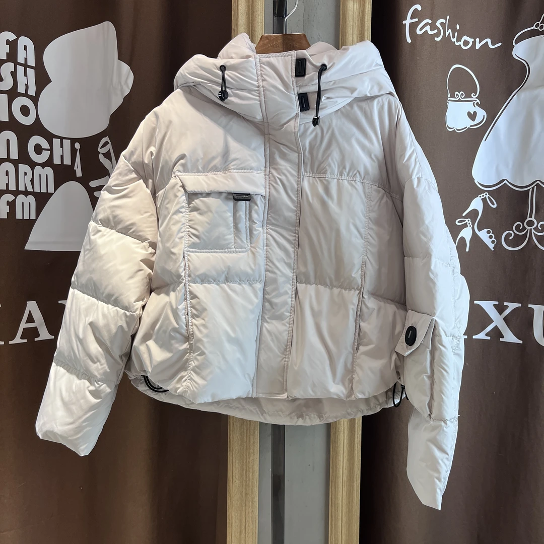 麦寻女装YRSMQ005浅灰色短款棉衣