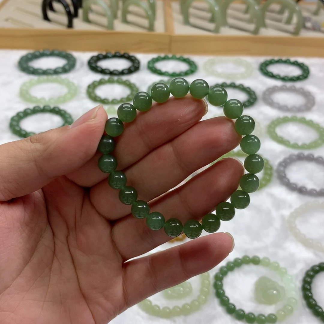 未镶嵌手串和田玉（湖水绿8）