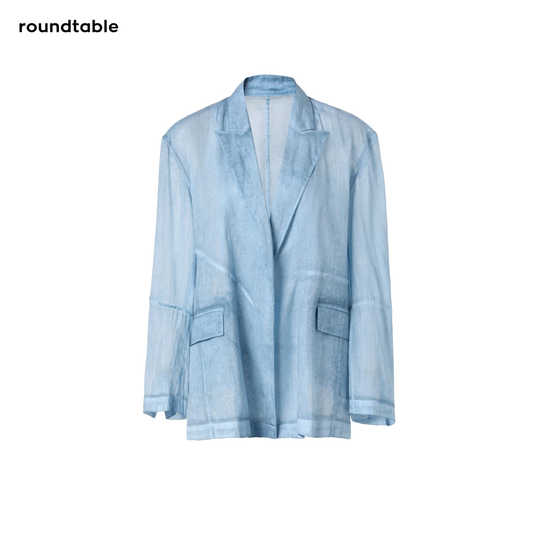 轻薄透气休闲西服时尚气质轻奢设计师款