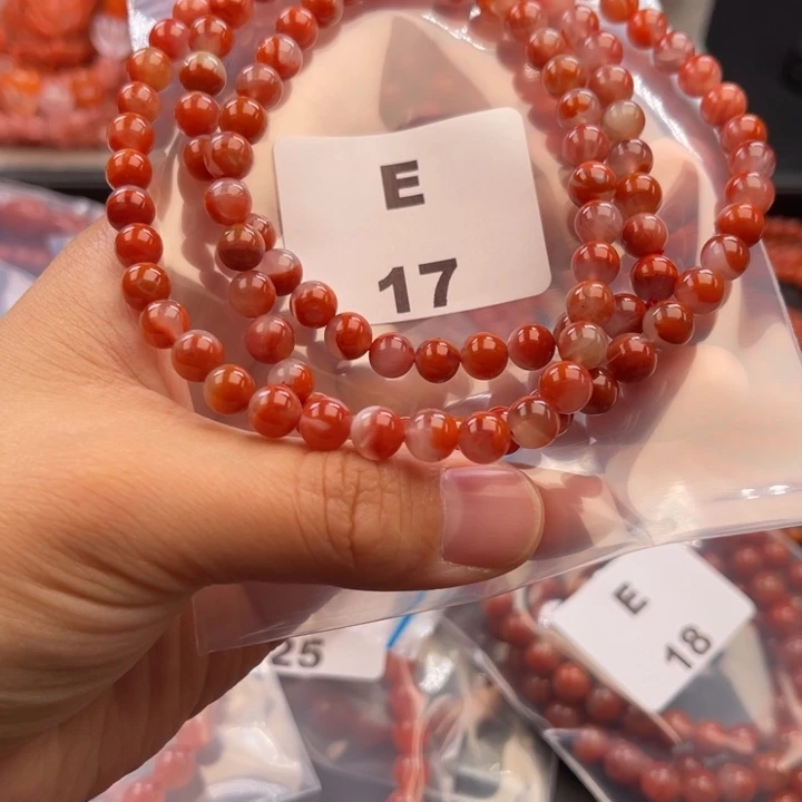 南红玛瑙未镶嵌多样性发货默认微瑕称重6mm