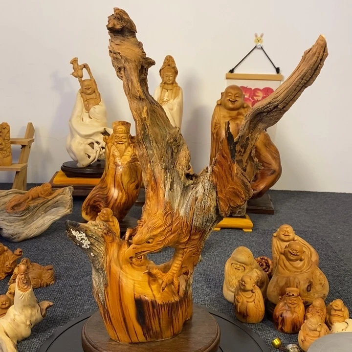 柏木（崖柏）太行崖柏老鹰根雕工艺品摆件