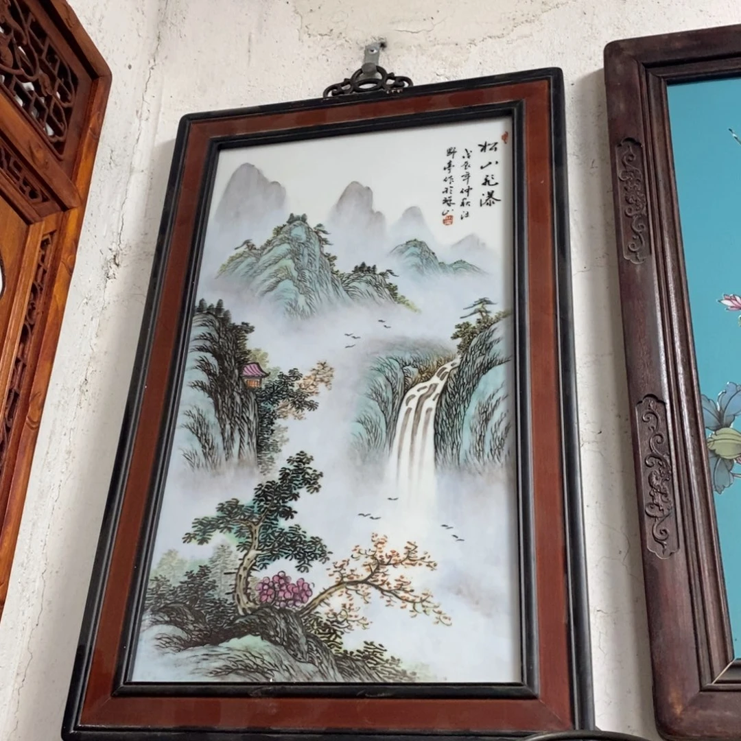 瓷片60*40 景德镇瓷板画柴窑烧制