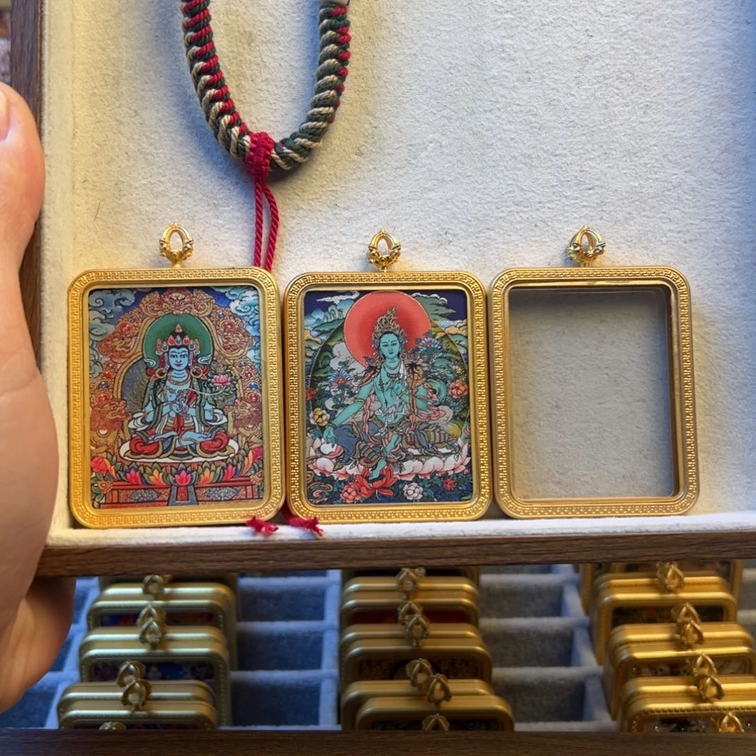 吉***意吊坠双面定制大势至菩萨➕绿度母