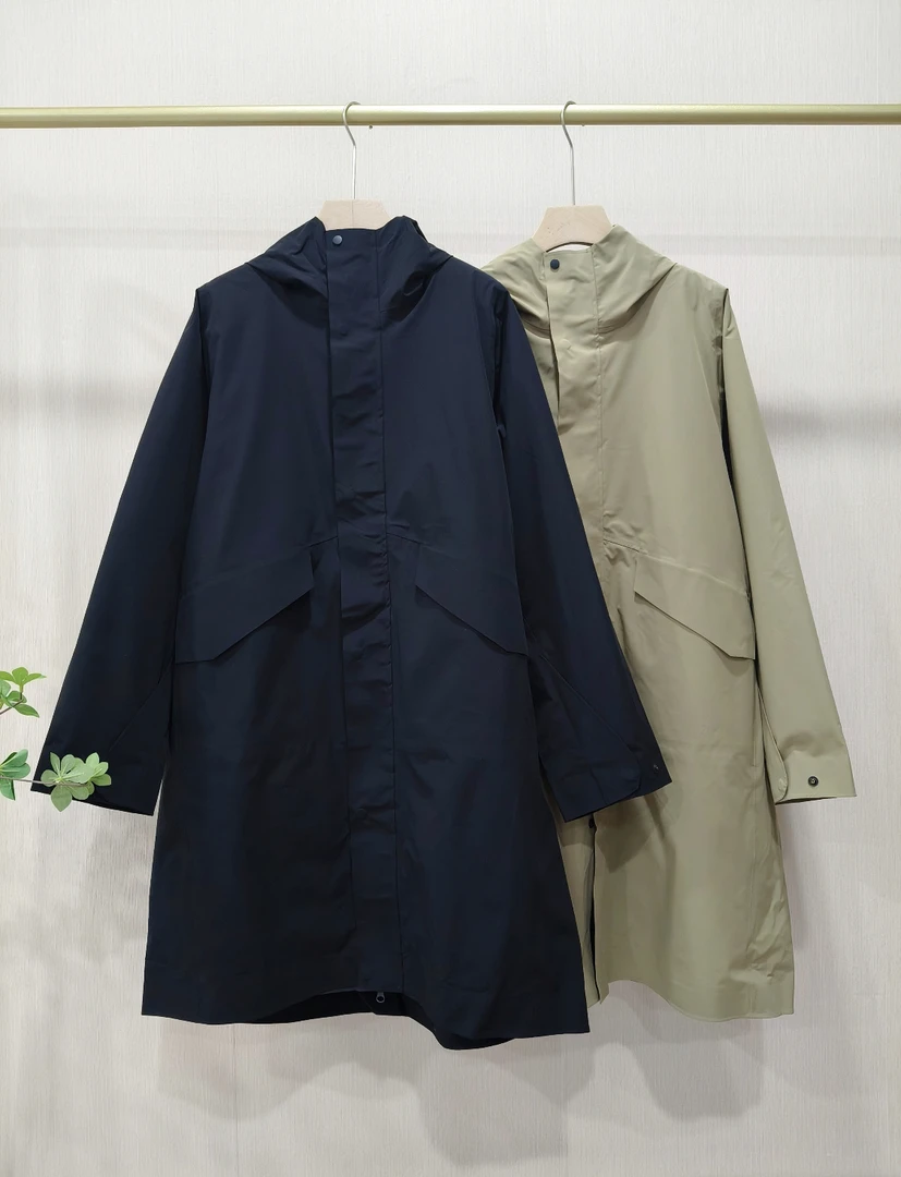 【Hua】2100001秋冬女士风衣款纯色简约中长款两件套羽绒服