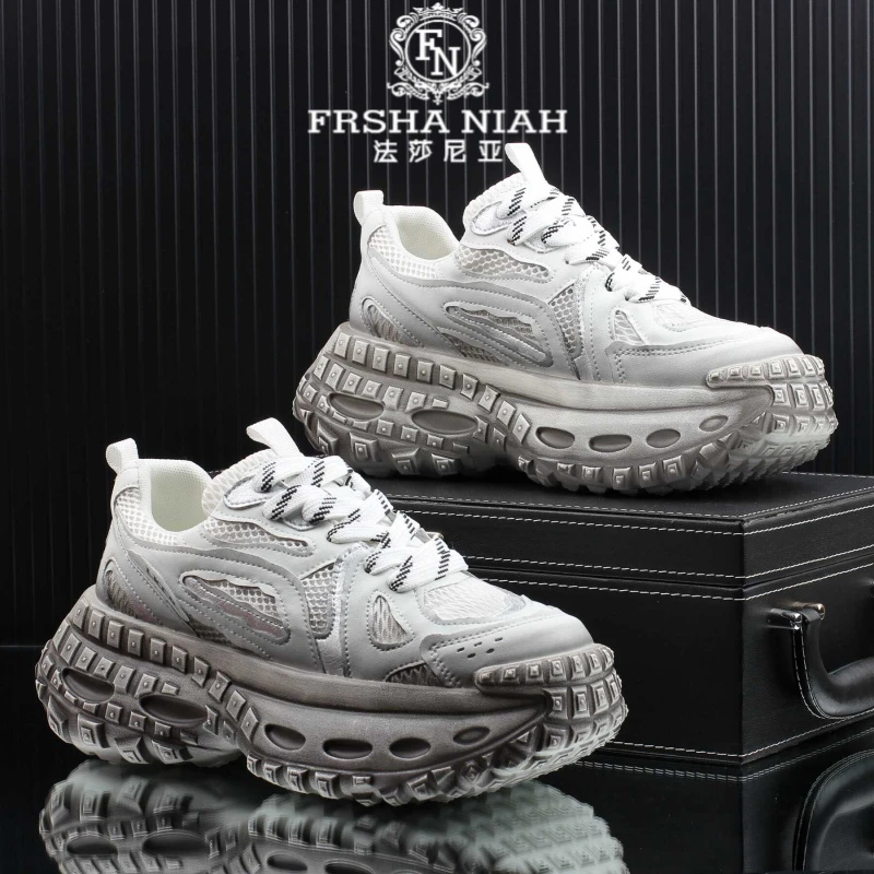 法莎尼亚鞋子男鞋爆款厚底时尚休闲鞋2025时尚运动鞋新款老爹鞋男