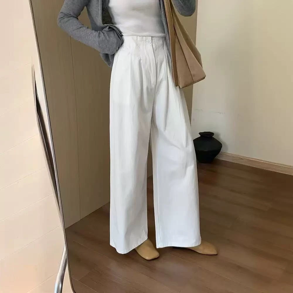 【现货+运费险】2025新款棉九分裤高腰休闲垂感百搭气质设计感ZY